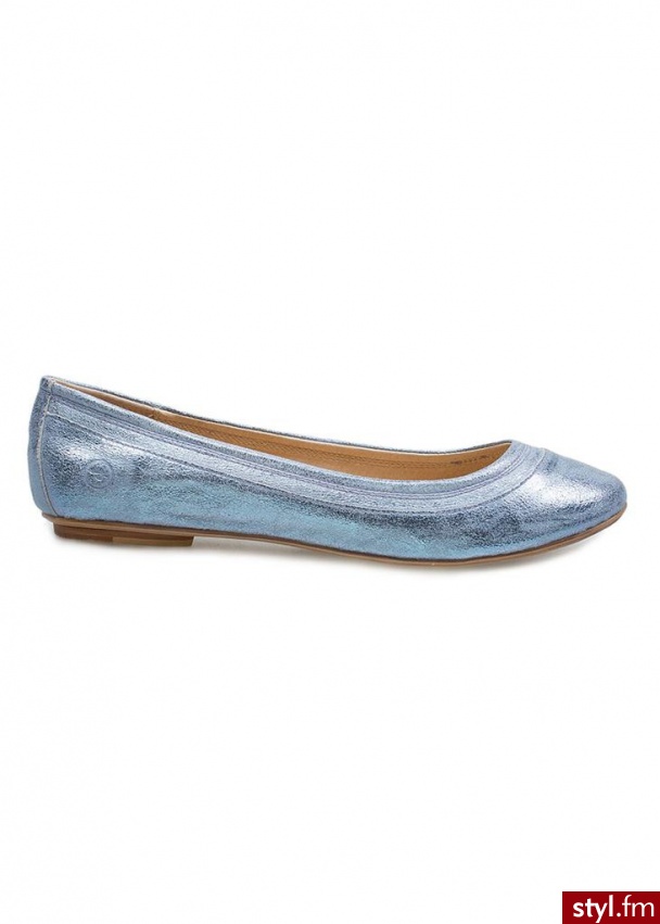 Baleriny BRONX niebieski - Balerinki Buty Moda
