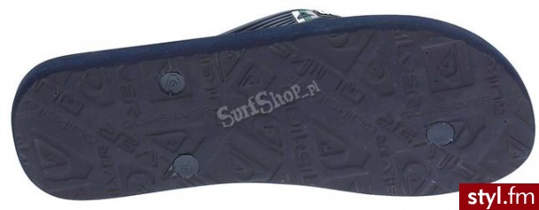 QUIKSILVER klapki  NEW HARBOUR 2012 39 DARK BLUE/GREEN/DARK BLUE MĘSKIE - Klapki Buty Moda