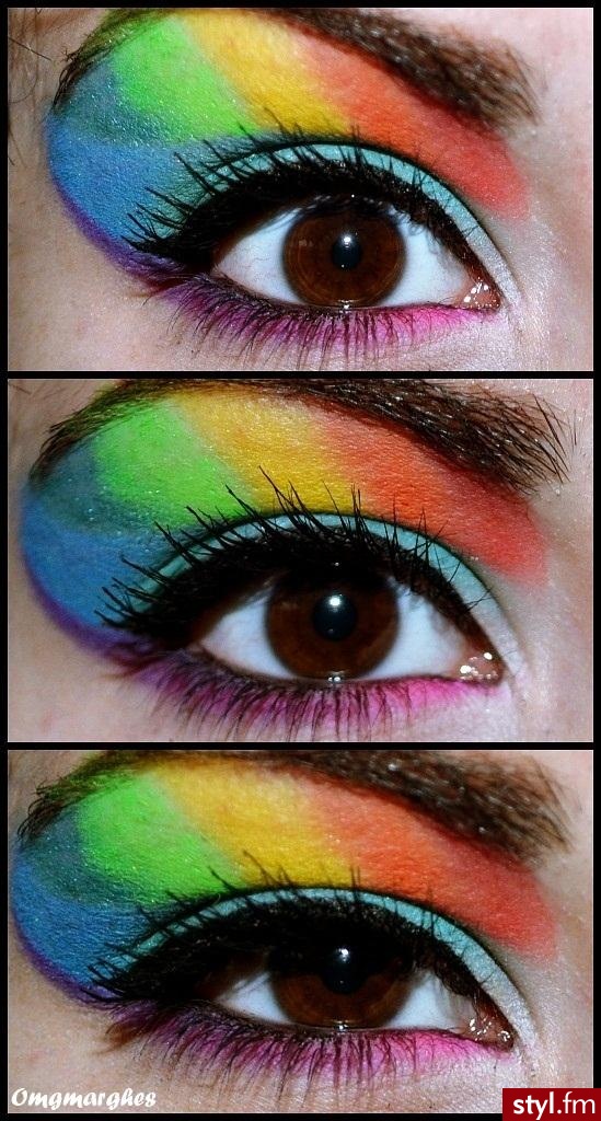 Rainbow... If you like it, comment please! :) - Artystyczne Makijaże