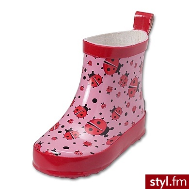PLAYSHOES Kalosze  w  biedroneczki jasnoróżowy - Kalosze Buty Moda