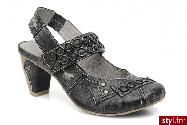 Mustang shoes Czółenka Lora (Szary) - Czółenka Buty Moda