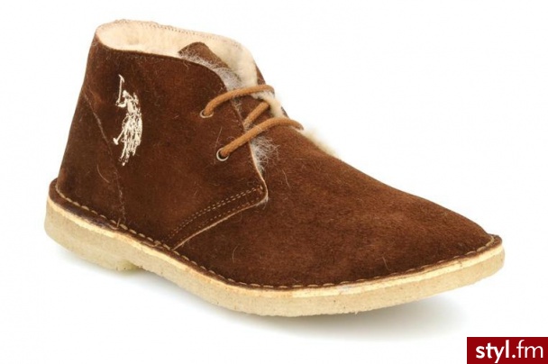 U.S Polo Assn. PÓŁBUTY I BOTKI AILEEN BY (BRĄZOWY) (Brązowy) - Botki Buty Moda