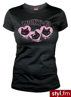 LUCKY 13 - See, Hear, Speak Kitties Girlfriend Tee - 2o.oo$ - Pozostałe Ciuchy Moda