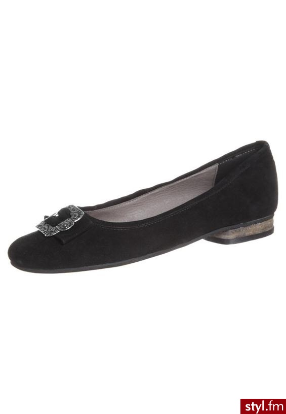 Hirschkogel Baleriny czarny - Balerinki Buty Moda
