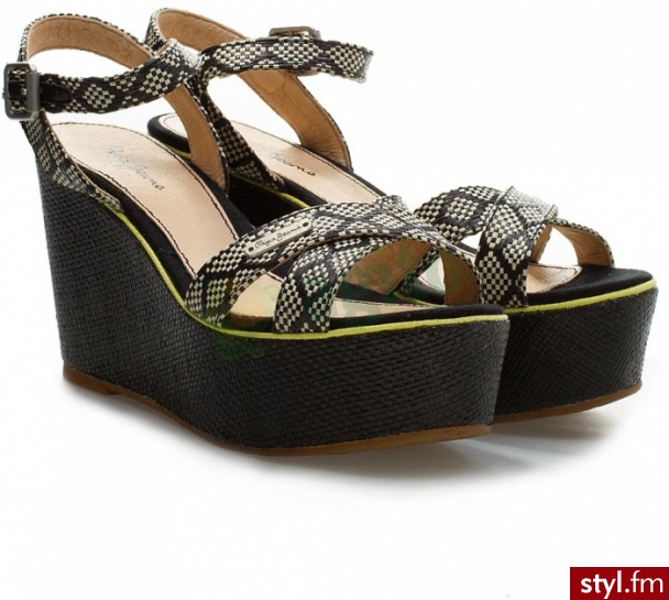 PEPE JEANS Sandały richmond na koturnie 953381 - Koturny Buty Moda