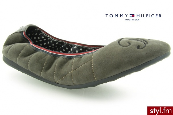 Tommy Hilfiger BALERINKI BLAIR 7A PEWTER - Balerinki Buty Moda