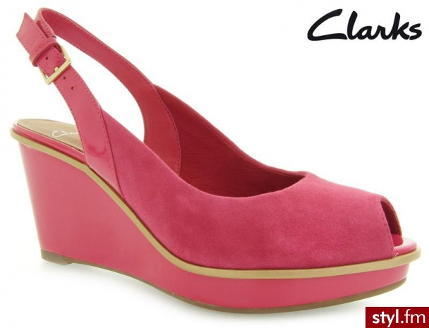 Clarks Tonic Fizz Fuchsia Suede - Koturny Buty Moda