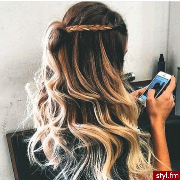 Blond Warkocze Kręcone Na co dzień Długie Fryzury