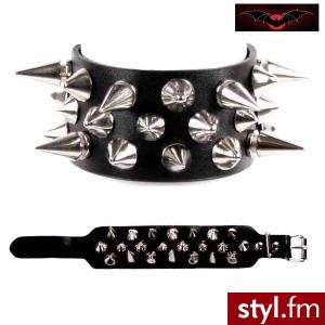 Pieszczocha 
Broad Black Bracelet 
QUEEN OF DARKNESS - Pozostałe Dodatki Moda