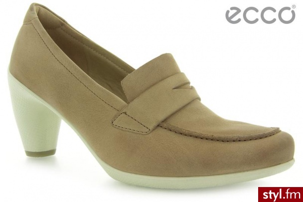 Ecco SCULPTURED 65 LOAFER BROWN - Czółenka Buty Moda