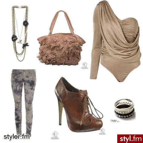brązowo - Styler