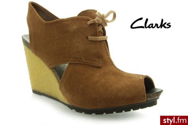 Clarks ANNA SEQUIN TAN - Koturny Buty Moda