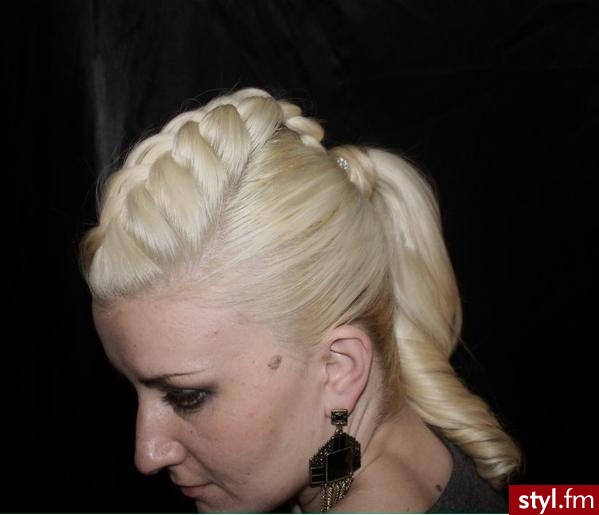 Blond Irokez damski Proste Na co dzień Długie Fryzury