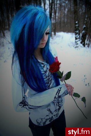 EMO Alternatywne Średnie Fryzury