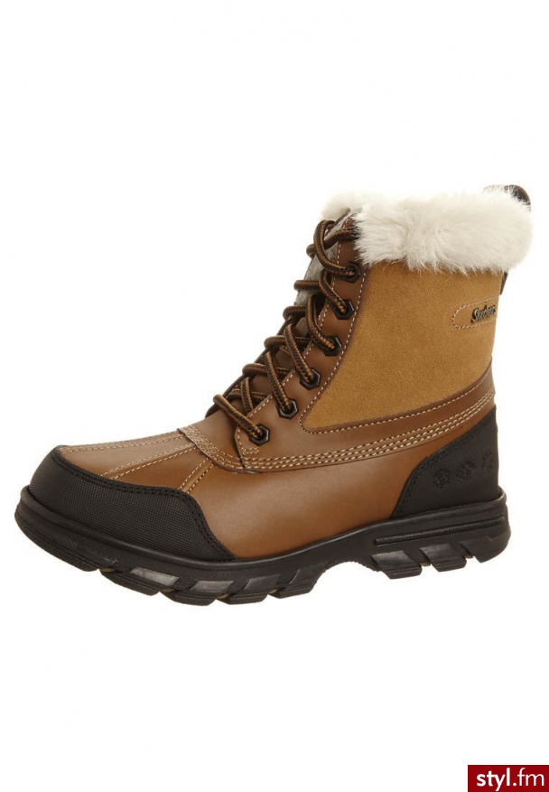Skechers TRAIL MIX HEATS Śniegowce brązowy (47243) - Pozostałe Buty Moda