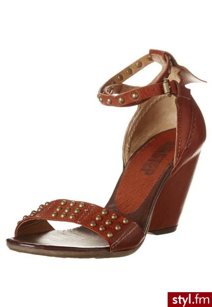 AirStep Sandały na obcasie brązowy - Sandały Buty Moda
