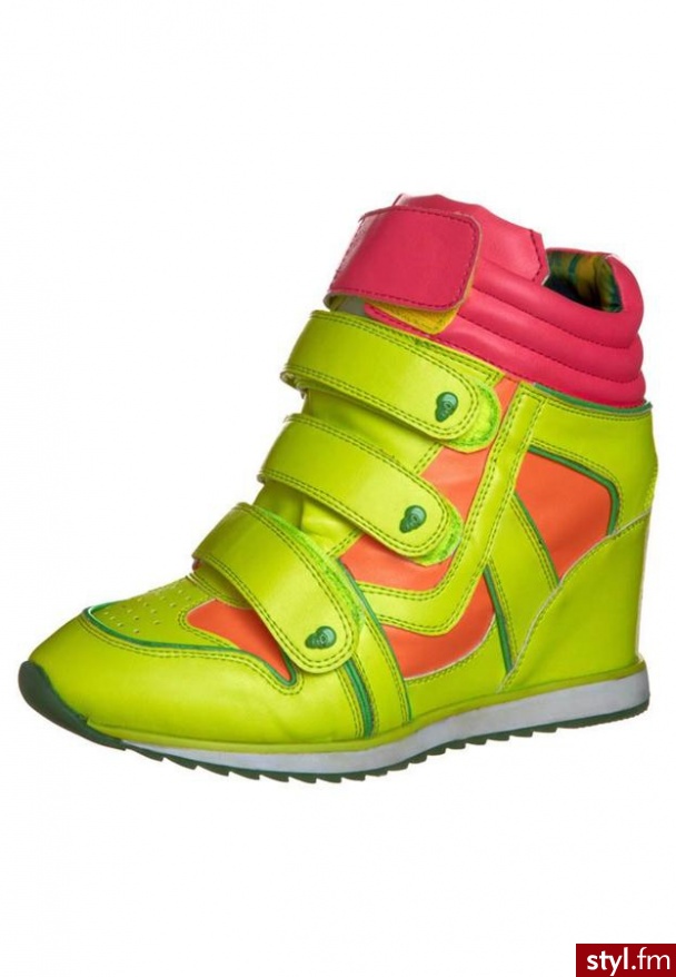 Even&Odd Botki na koturnie żółty - Botki Buty Moda