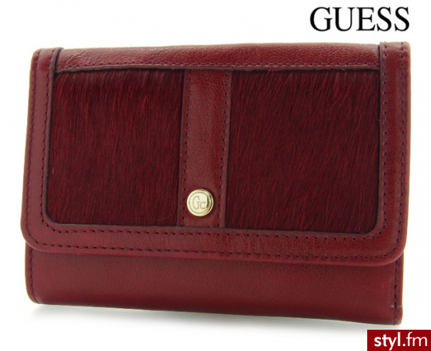 PORTFEL GUESS DE LUXE MEDIUM ZIP AROUND RED - Portfele i etui Dodatki Moda
