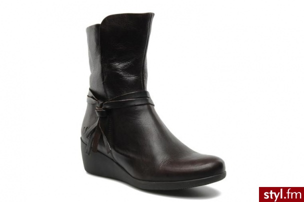 TBS PÓŁBUTY I BOTKI ORLANN BY TBS (Brązowy) - Botki Buty Moda