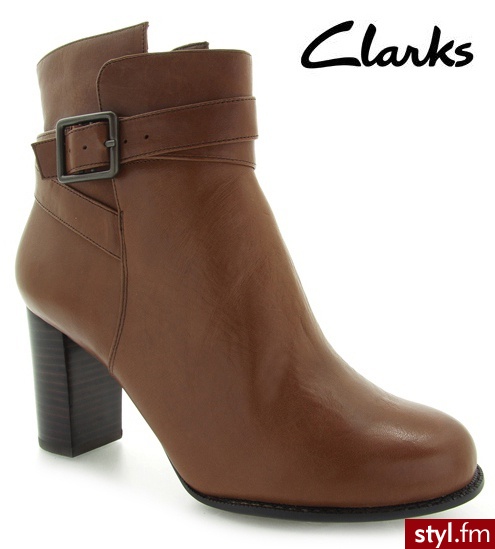Clarks LOTTA BECCLES DARK TAN LEATHER - Botki Buty Moda