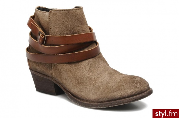 H By Hudson PÓŁBUTY I BOTKI HORRIGAN BY (Beżowy) - Botki Buty Moda
