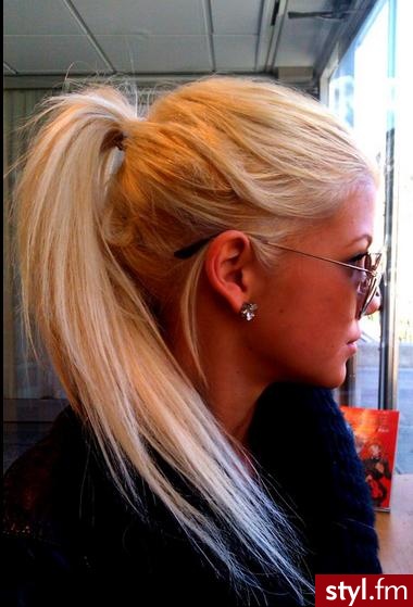 Blond Kok Proste Na co dzień Długie Fryzury