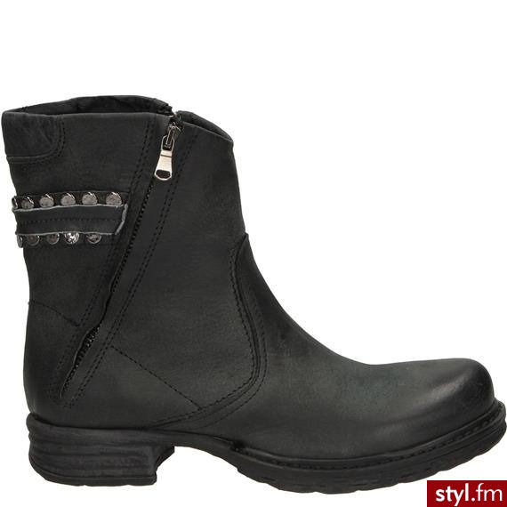 Venezia BOTKI SAL26 BUF NER - Botki Buty Moda