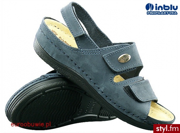 INBLU Sandały IN-LF-03-004 Granatowe - Sandały Buty Moda