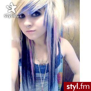 EMO Alternatywne Średnie Fryzury