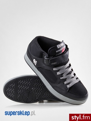 Etnies Buty Number Mid (blk/gry) (46) Czarny Skate - Pozostałe Buty Moda