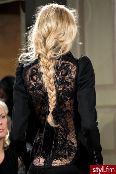 Blond Warkocze Proste Na co dzień Długie Fryzury