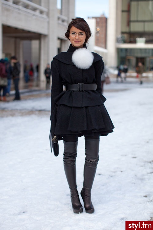 Street Style Fall 2013: New York Fashion Week. Miroslava Duma - Pozostałe Sukienki Moda