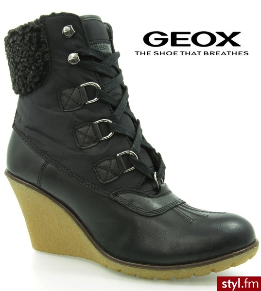 Geox BOTKI MARCEL NYLON BLACK - Botki Buty Moda
