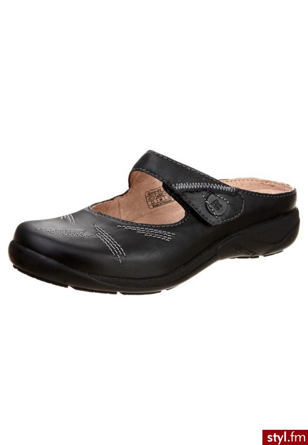 Romika Gina 02 Klapki Czarny (10102) KLAPKI CZARNY - Klapki Buty Moda