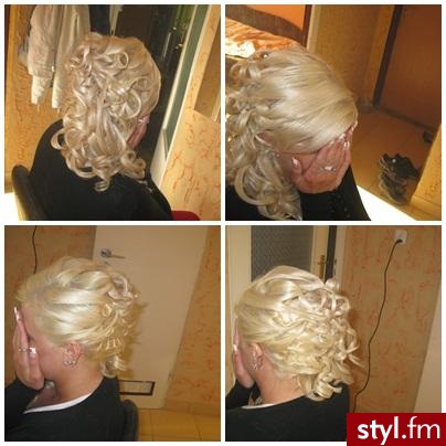 Blond Kok Kręcone Wieczorowe Długie Fryzury