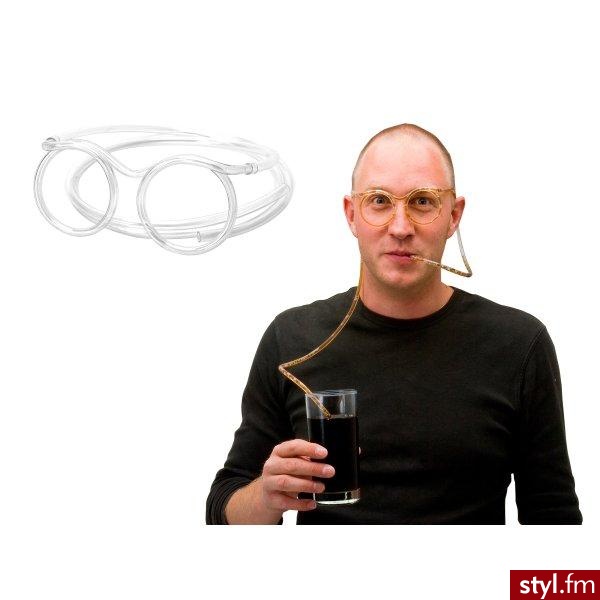 Zabawna słomka w formie okularów, przez którą możesz pić drinki na imprezie! Cena: 27 zł - Gadżety Inne Moda