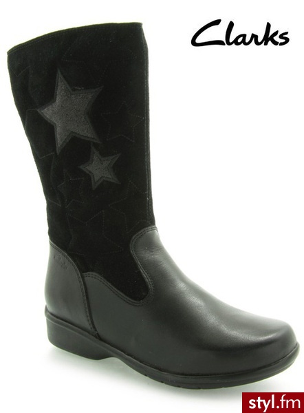 KOzACzKI CLARKS DAISY ELF BLACK - Kozaki Buty Moda
