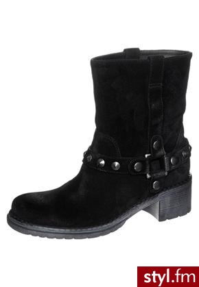 Janet Sport Botki kowbojki i motocyklowe czarny (32829) - Pozostałe Buty Moda