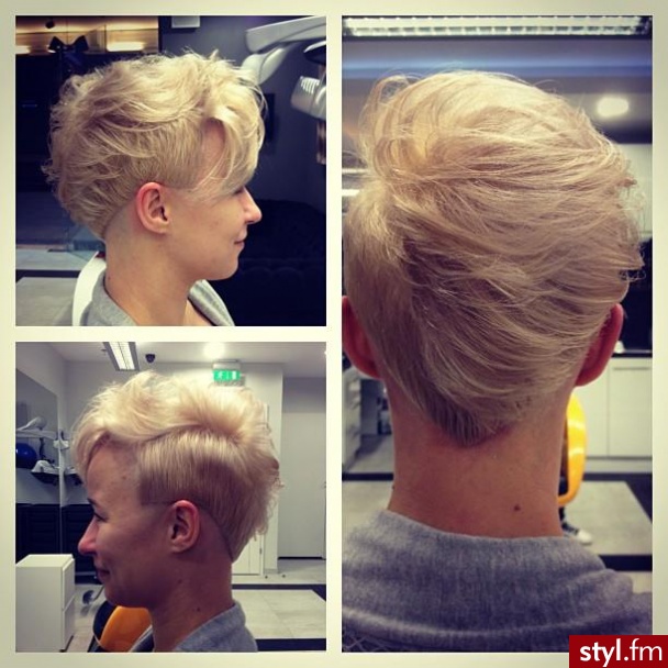 Blond Irokez damski Proste Na co dzień Krótkie Fryzury