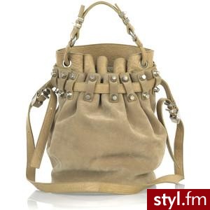 Diego suede studded bucket bag - Polyvore. Pobrano ze strony: http://www.polyvore.com/diego_suede_studded_bucket_bag/thing?id=12102613#1271692926999 - Pozostałe Torebki Moda