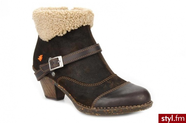 Art PÓŁBUTY I BOTKI SHANGHAI 421 BY (BRĄZOWY) (Brązowy) - Botki Buty Moda