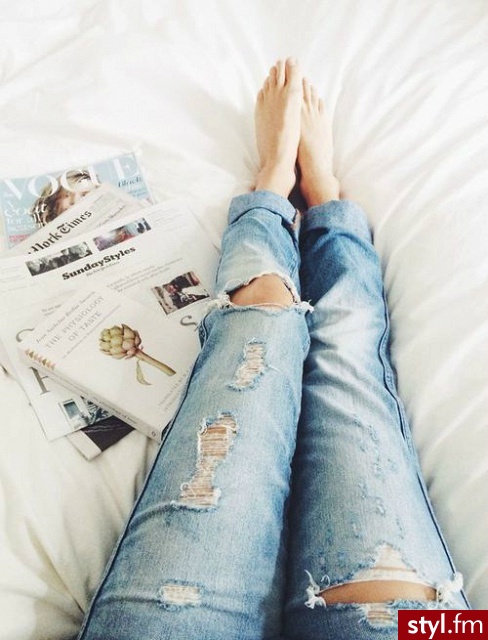Jeansy Spodnie Moda