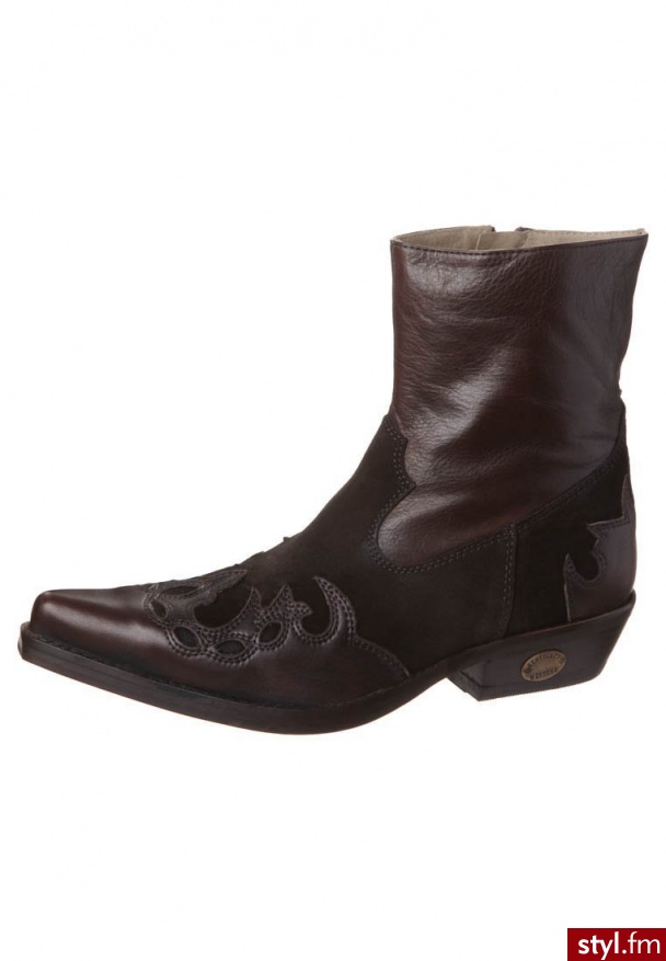 Kentuckys Western Botki kowbojki i motocyklowe brązowy - Botki Buty Moda
