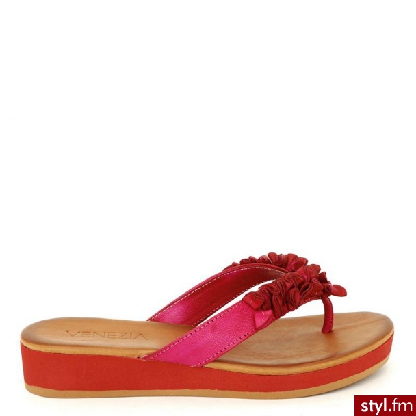 Venezia  Klapki- Japonki Op1889 Strawb - Klapki Buty Moda