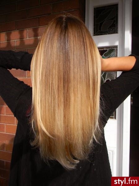 Blond Rozpuszczone Proste Na co dzień Średnie Fryzury