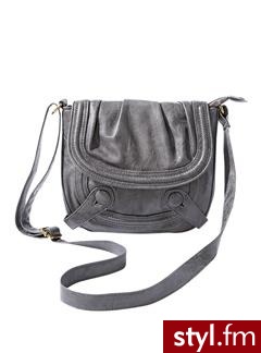 Faux worn leather bag - Anthracite - Promod. Pobrano ze strony: http://www.promod.co.uk/accessories/bags/faux-worn-leather-bag-anthracite-R1290378003.html - Pozostałe Torebki Moda
