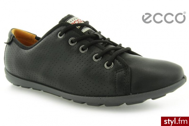 Ecco JAB LACE BLACK - Półbuty Buty Moda