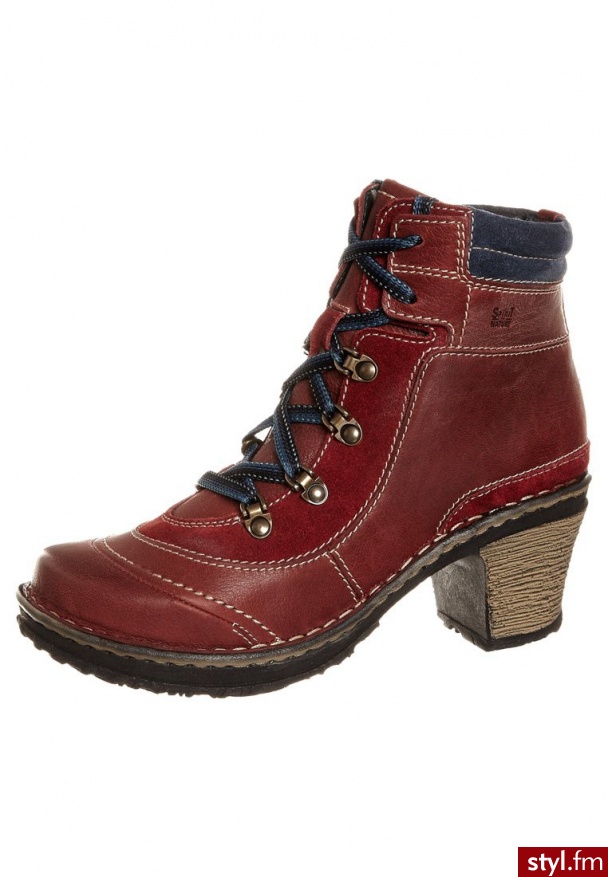 Josef Seibel KINGFISHER Botki sznurowane czerwony 78684 - Botki Buty Moda