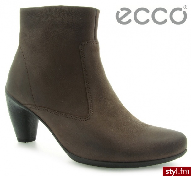 Ecco BOTKI SCULPTURED COFFEE - Botki Buty Moda