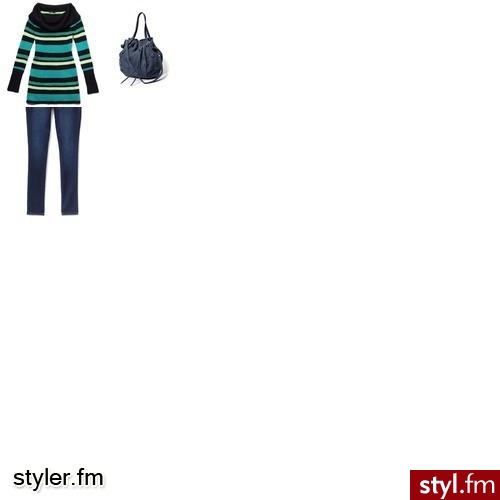 Zestaw codzienny. Dlugi sweter + ciemnoniebieskie jeanse, a do tego gustowna torebka to idealny stroj do szkoly do ktorego zaden nauczyciel sie nie przyczepi :) - Styler